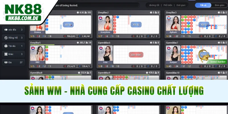Sảnh WM - Nhà cung cấp casino chất lượng